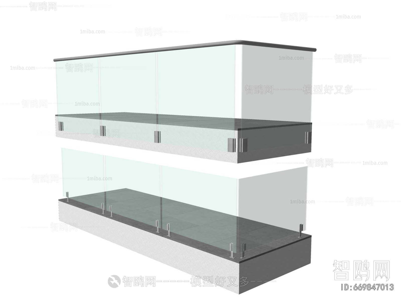 现代玻璃栏杆护栏