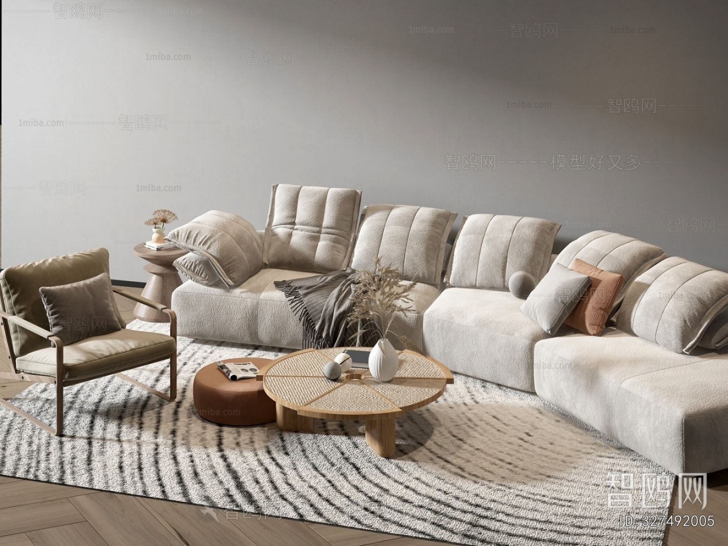 Wabi-sabi Style Sofa Combination