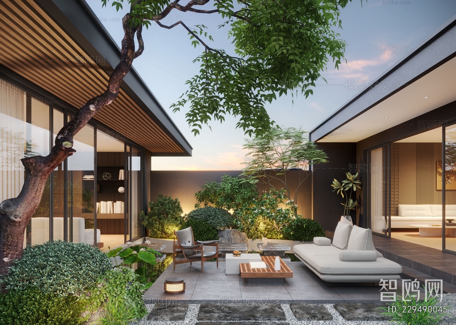 Modern Courtyard/landscape