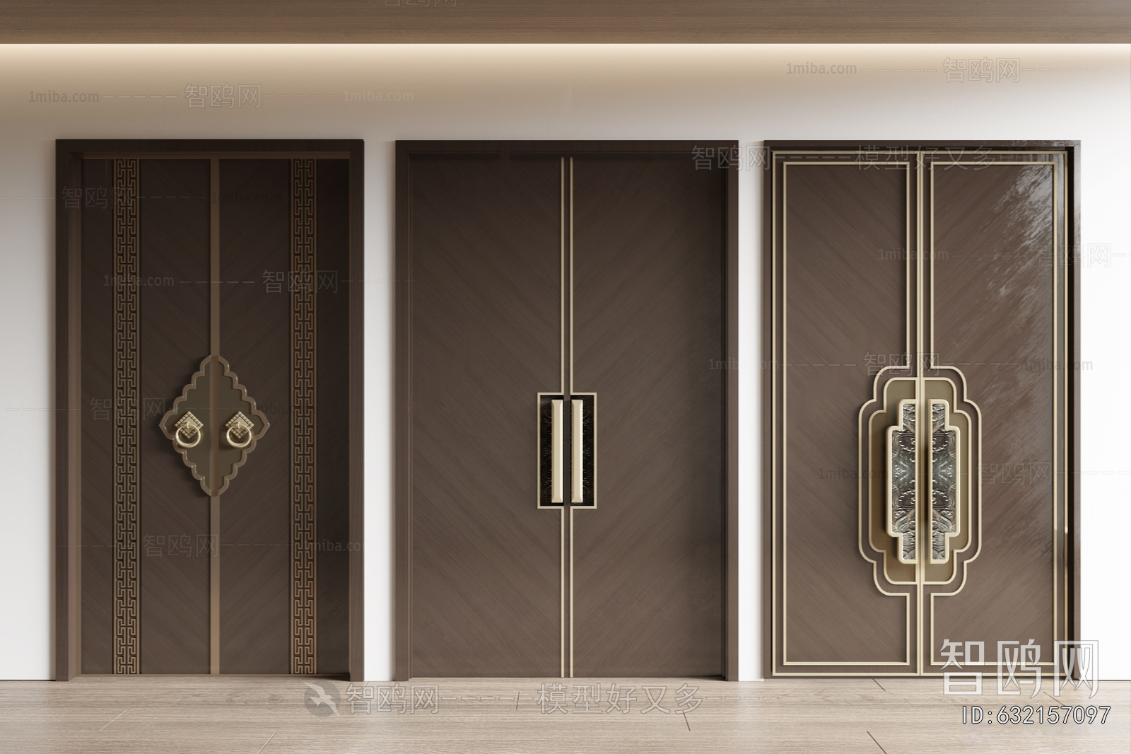 New Chinese Style Double Door