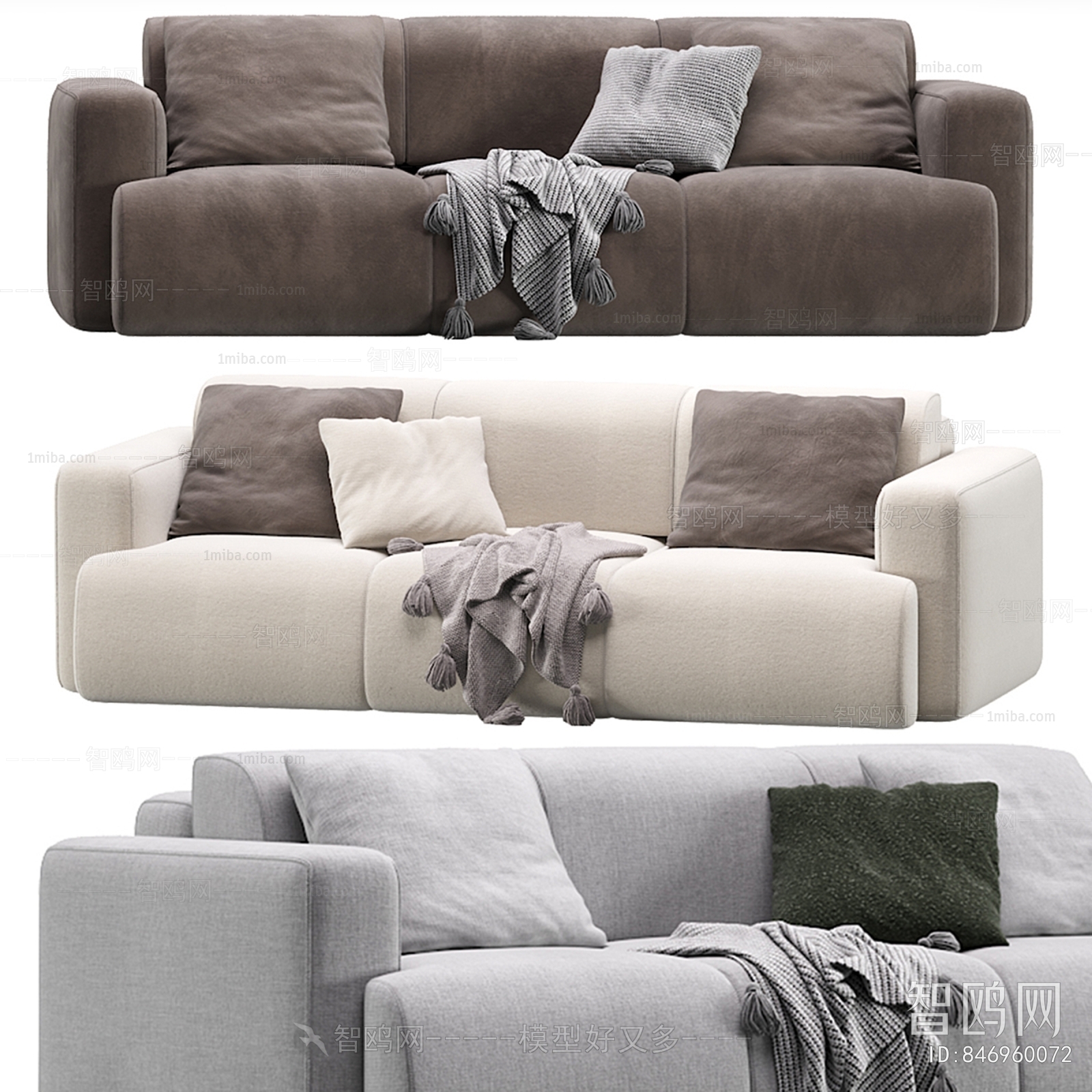 Modern Three-seat Sofa