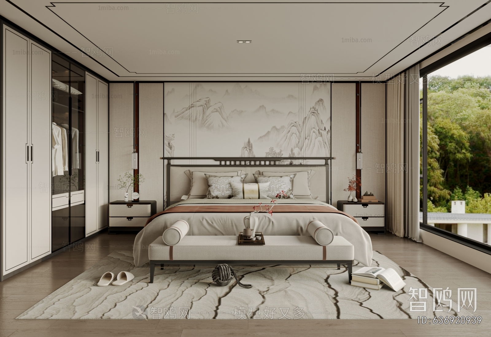 New Chinese Style Bedroom