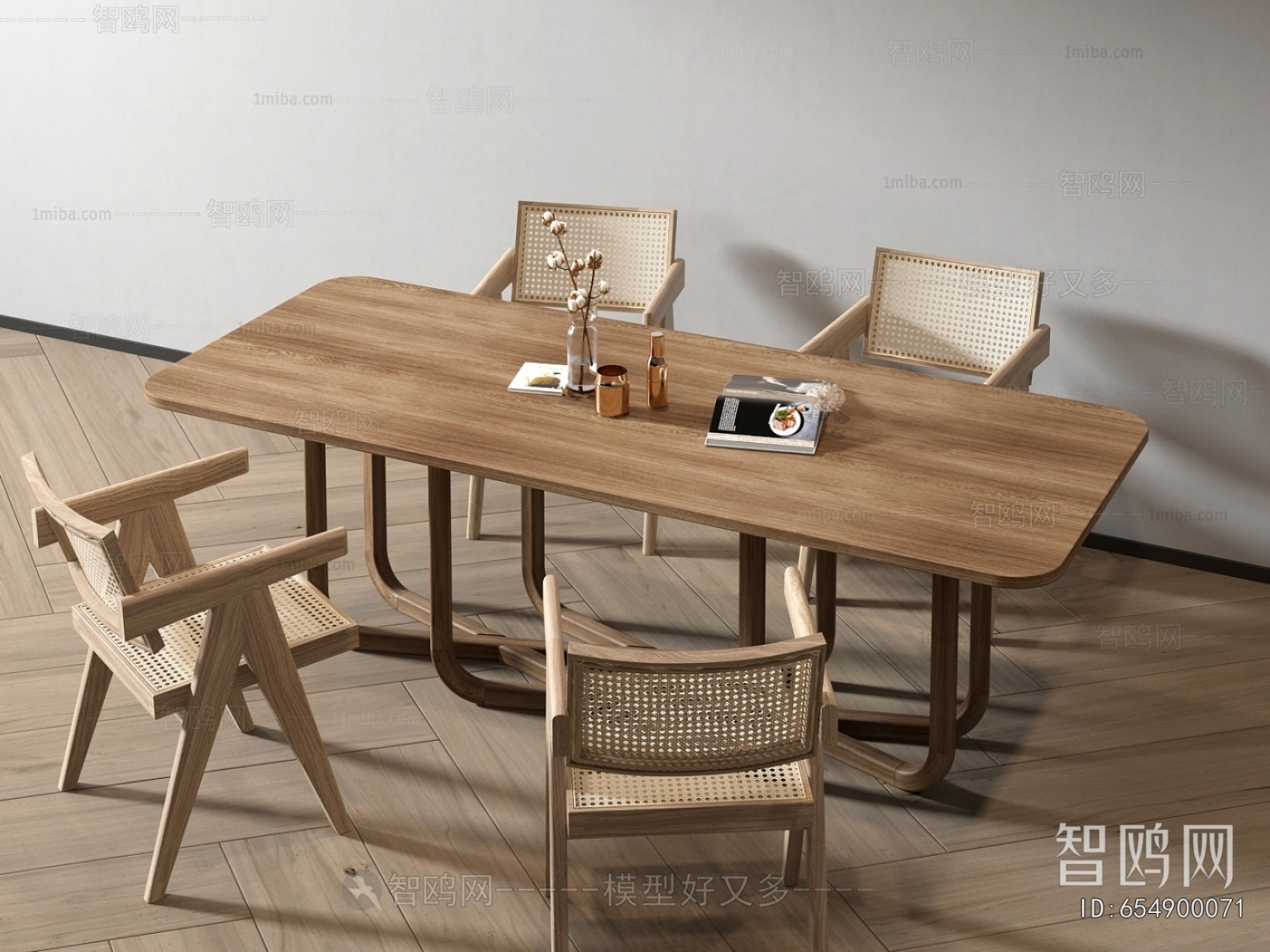 Wabi-sabi Style Dining Table And Chairs