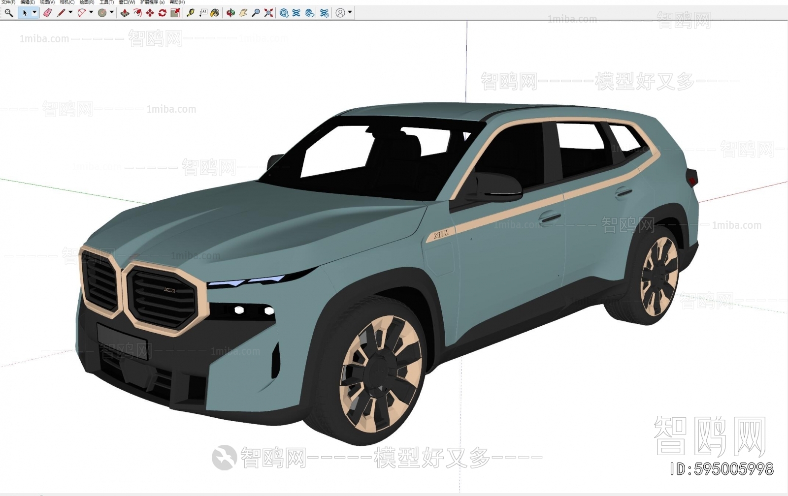 现代宝马SUV 越野车3D模型下载