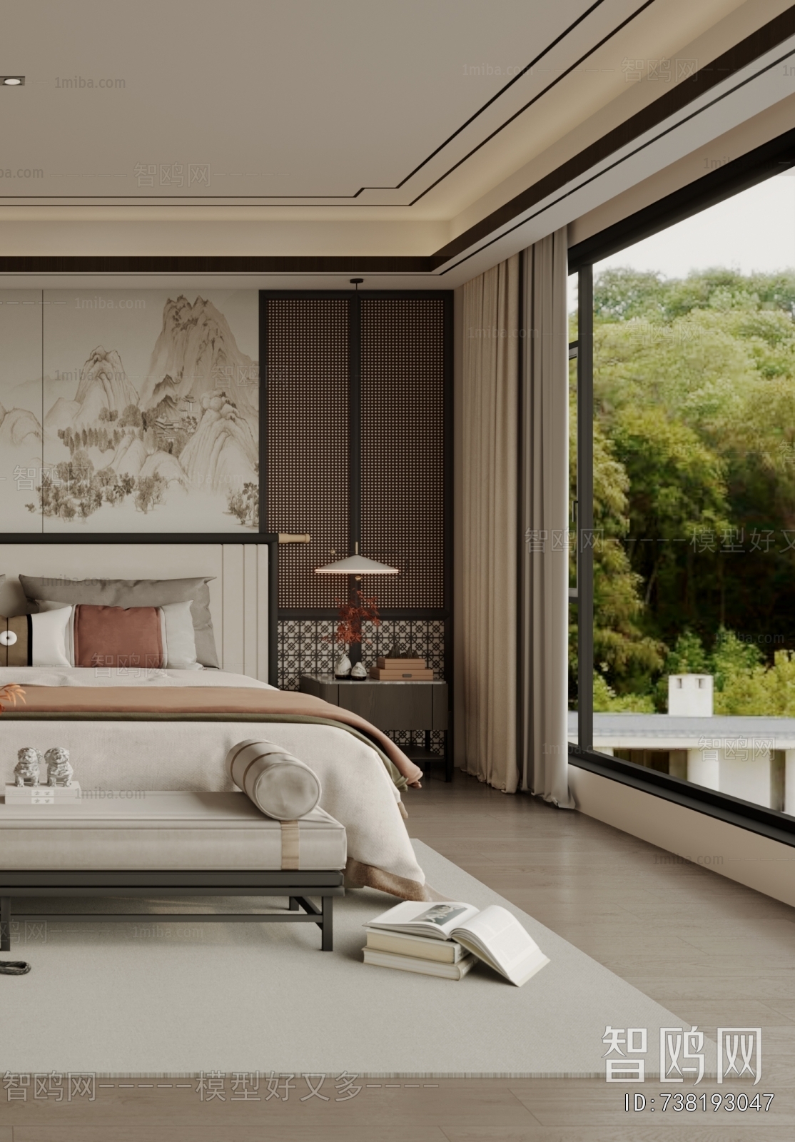 New Chinese Style Bedroom