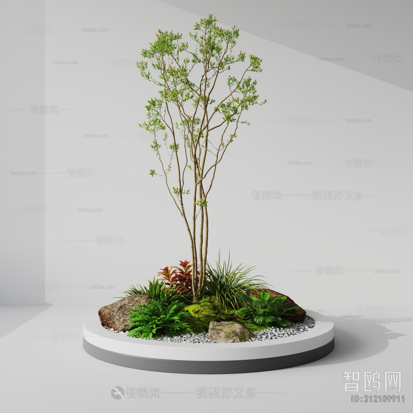 现代景观植物 景观树3D模型下载