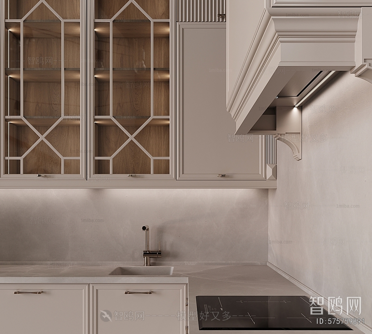 Simple European Style Kitchen Cabinet