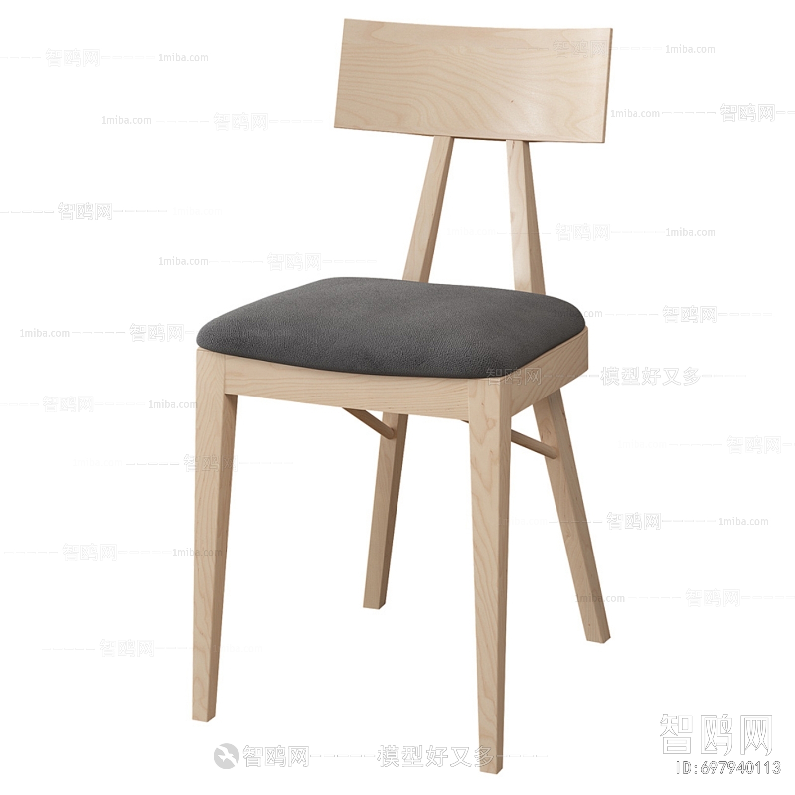 现代实木餐椅