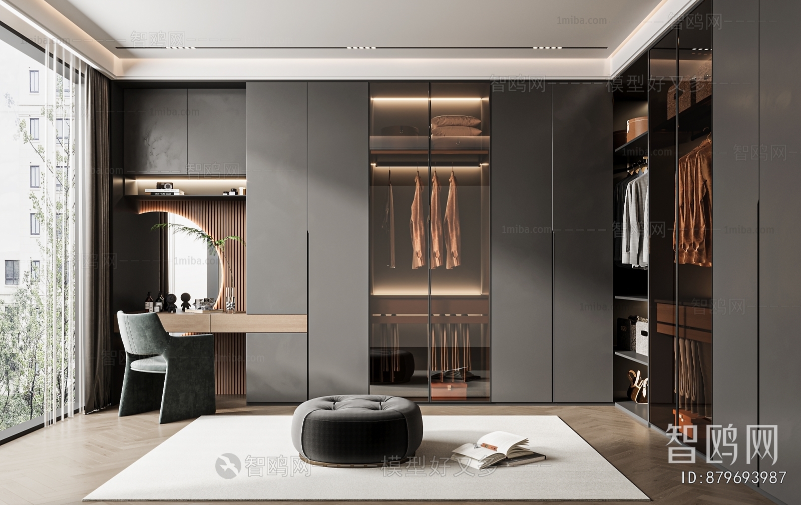 Modern Clothes Storage Area