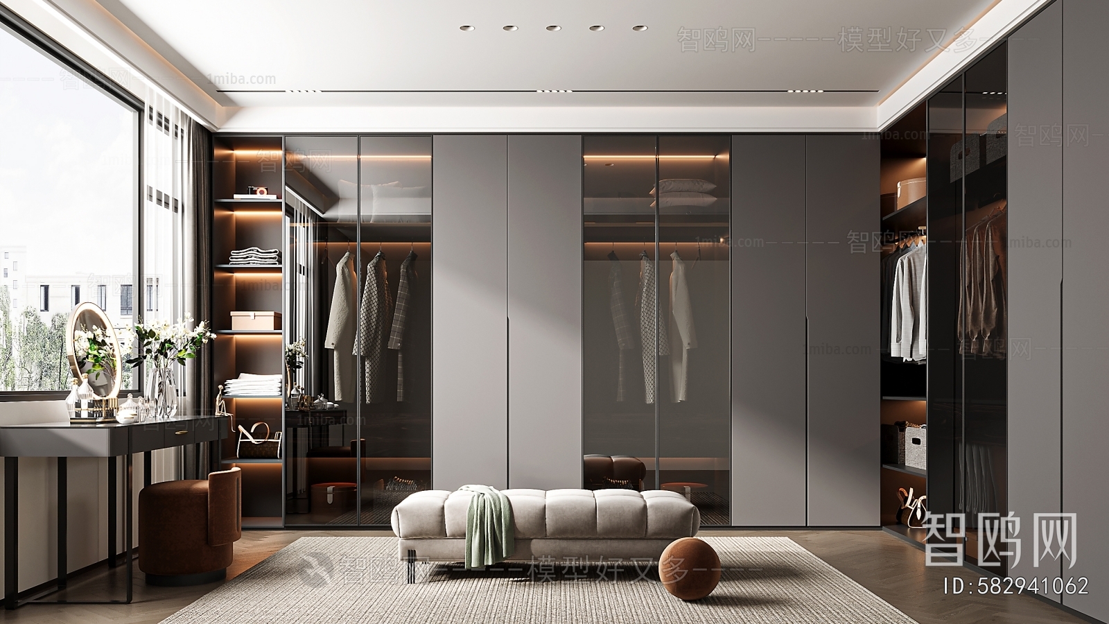 Modern Clothes Storage Area