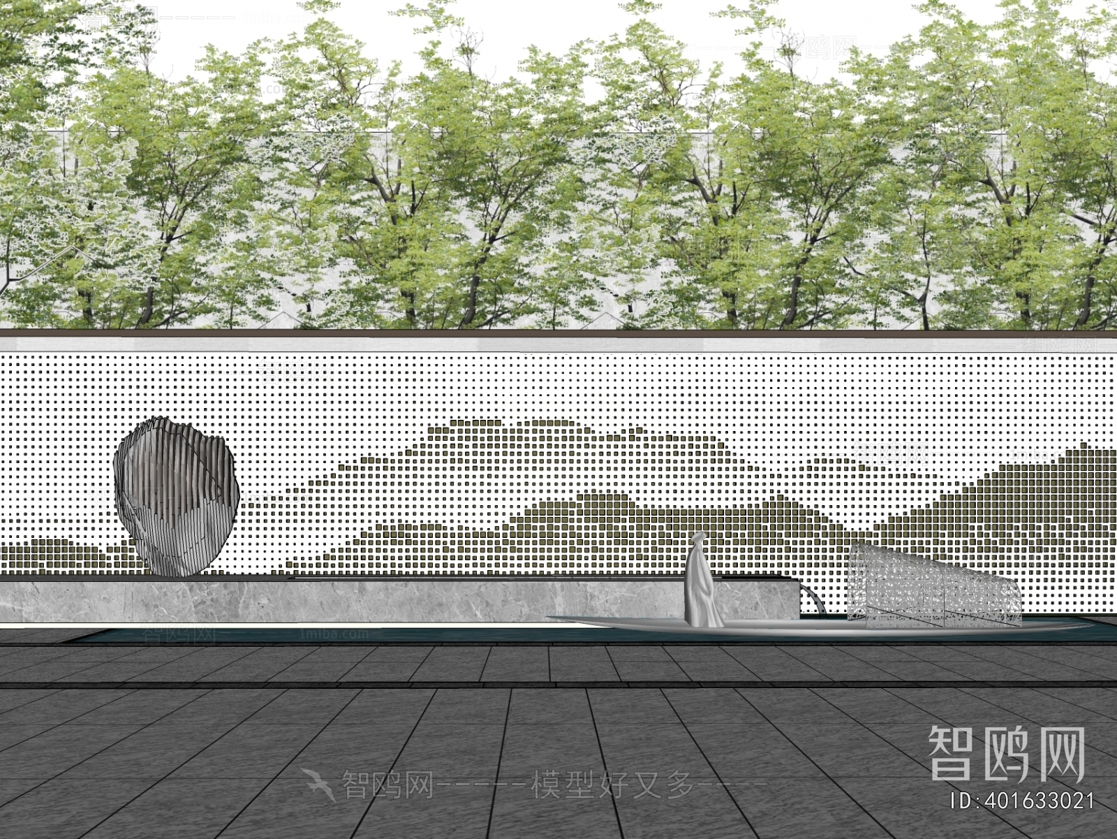 New Chinese Style Landscape Wall