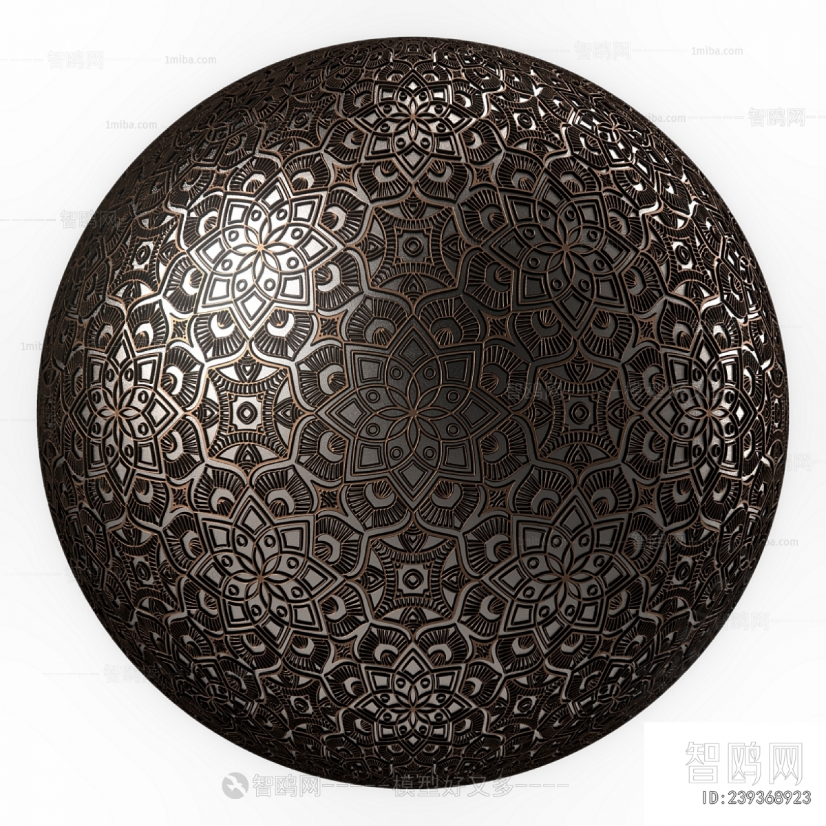 现代金属材质球雕花