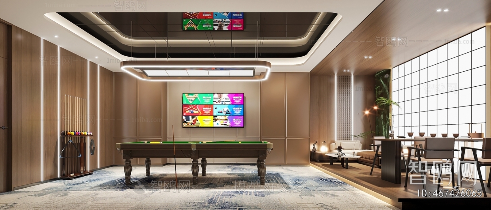 Modern Billiard Room