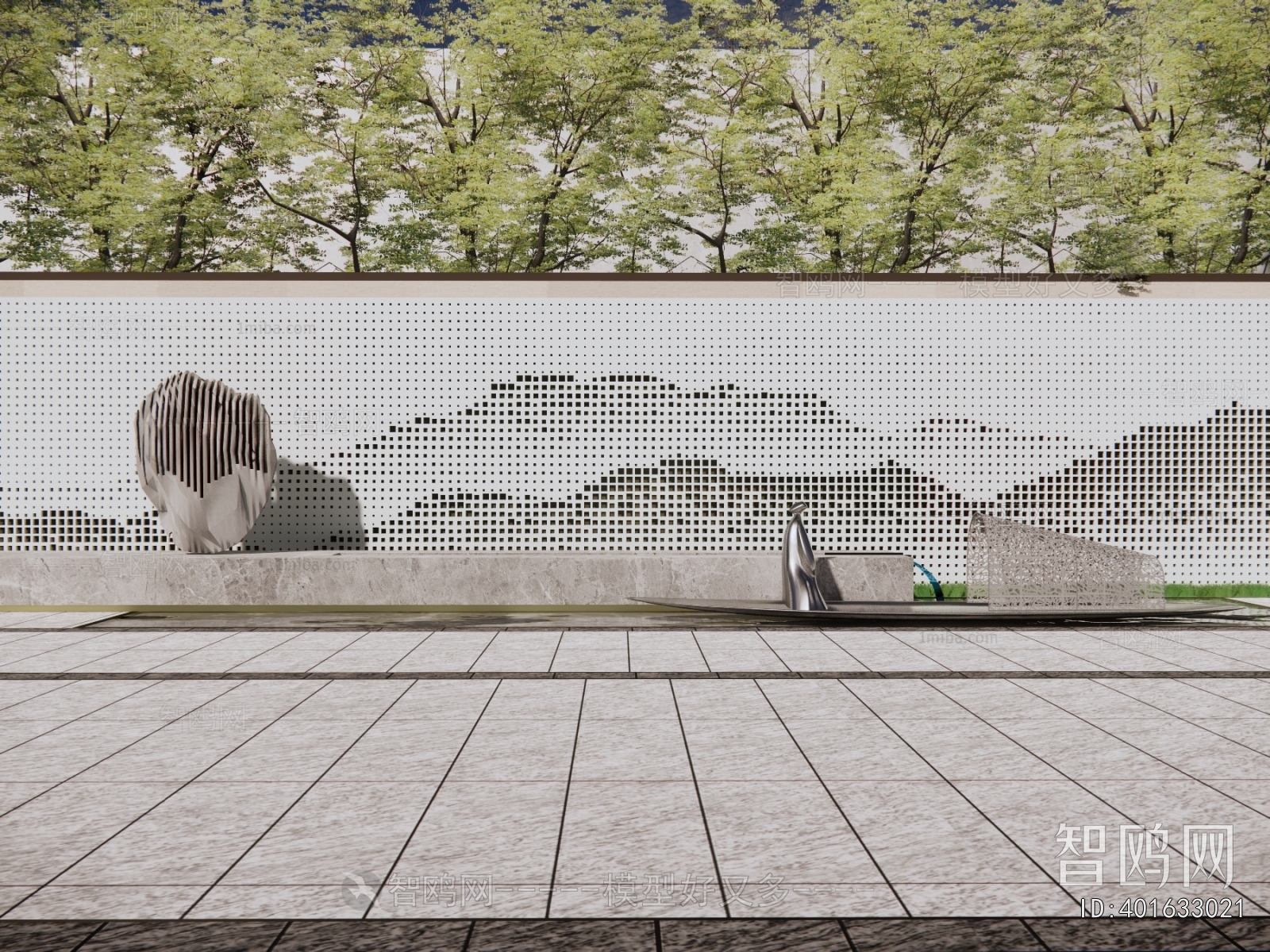 New Chinese Style Landscape Wall