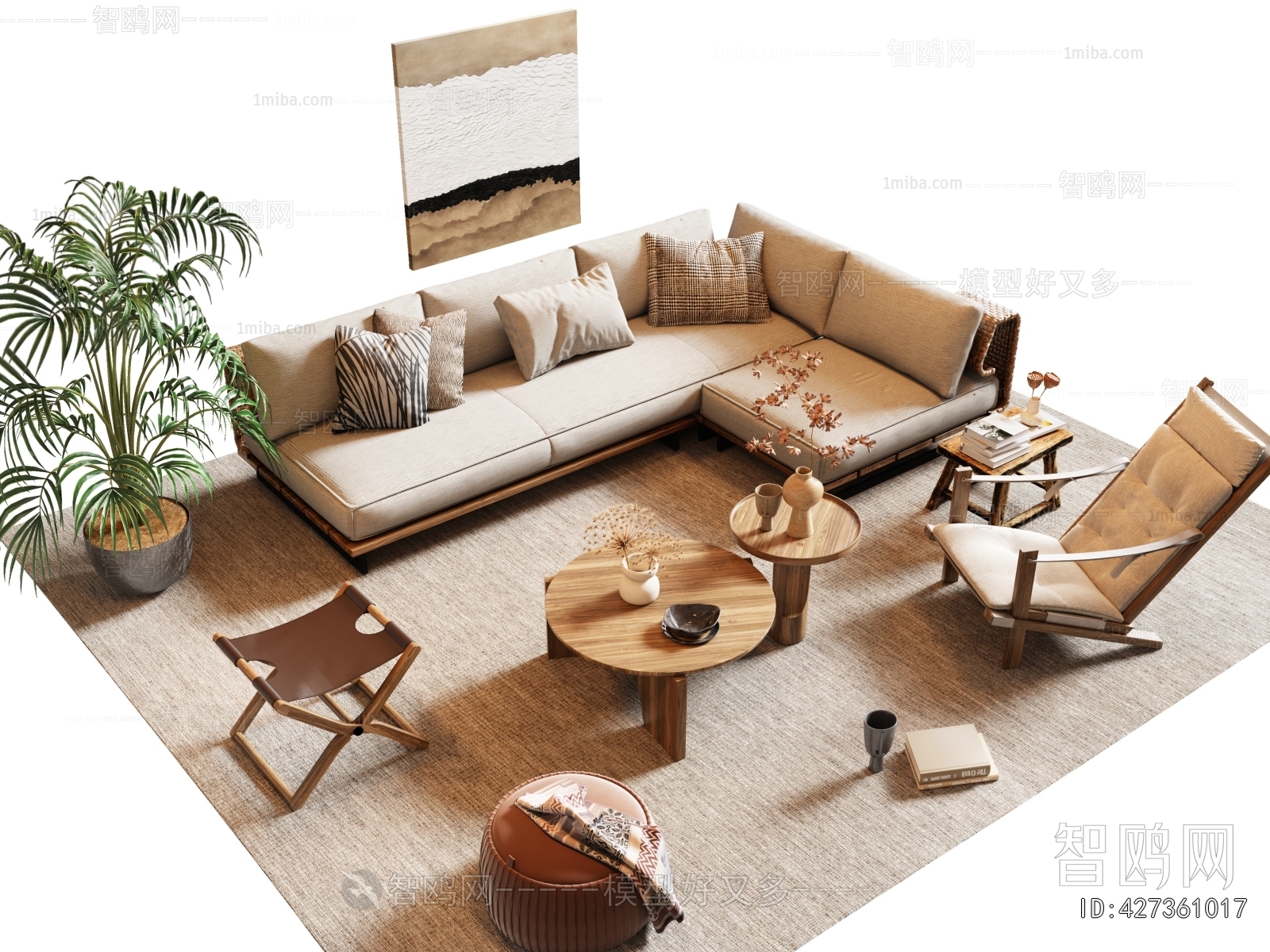 Wabi-sabi Style Sofa Combination