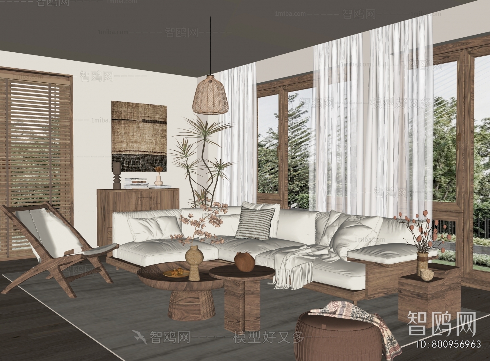 Wabi-sabi Style A Living Room