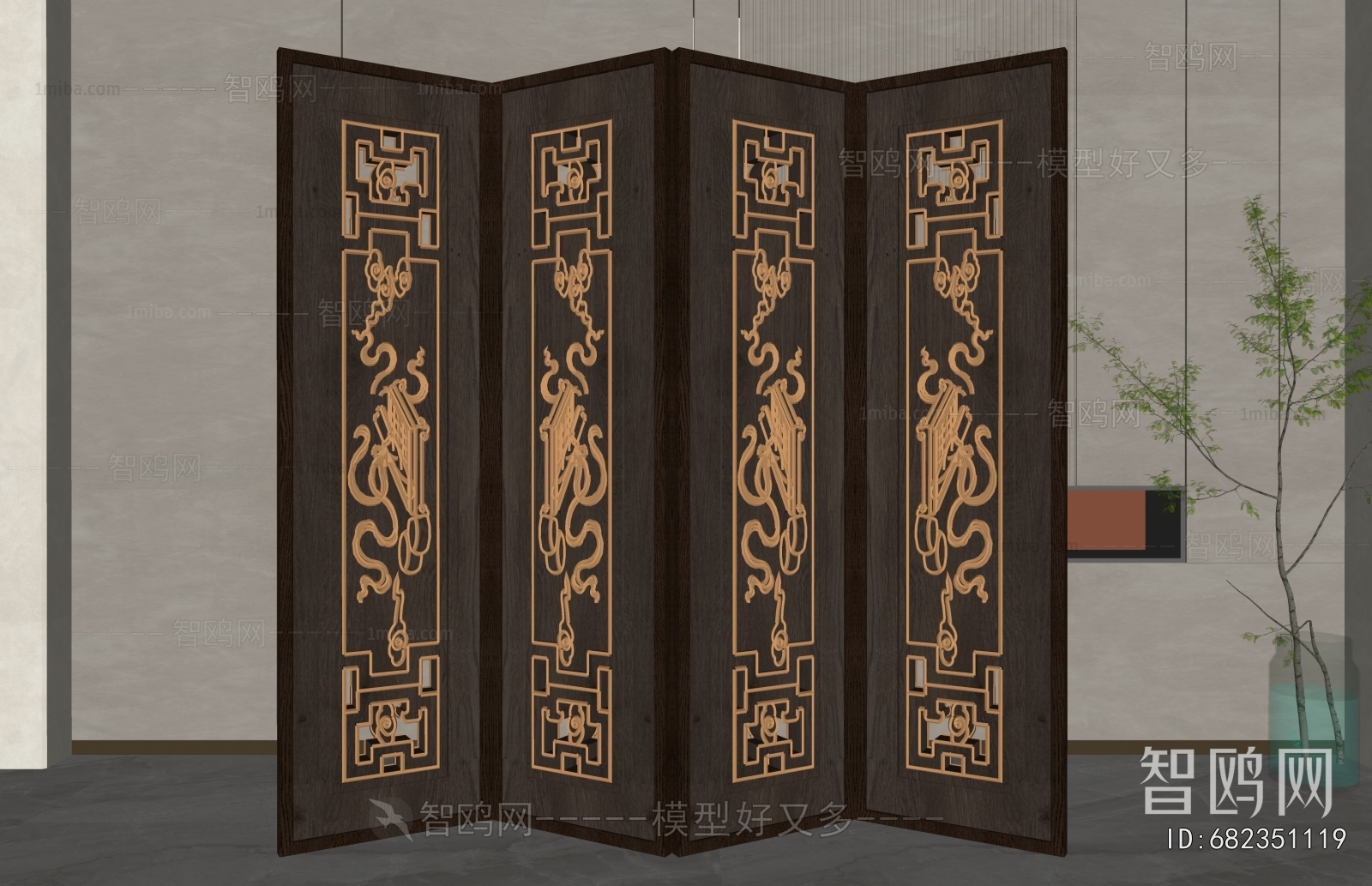 New Chinese Style Chinese Style Wooden Screen Partition