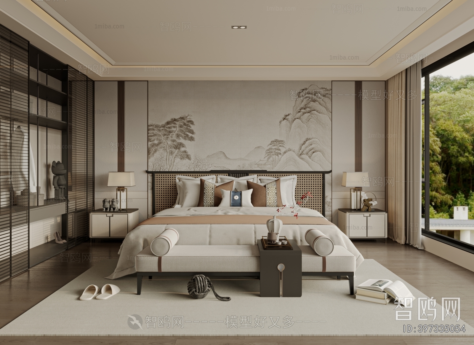 New Chinese Style Bedroom