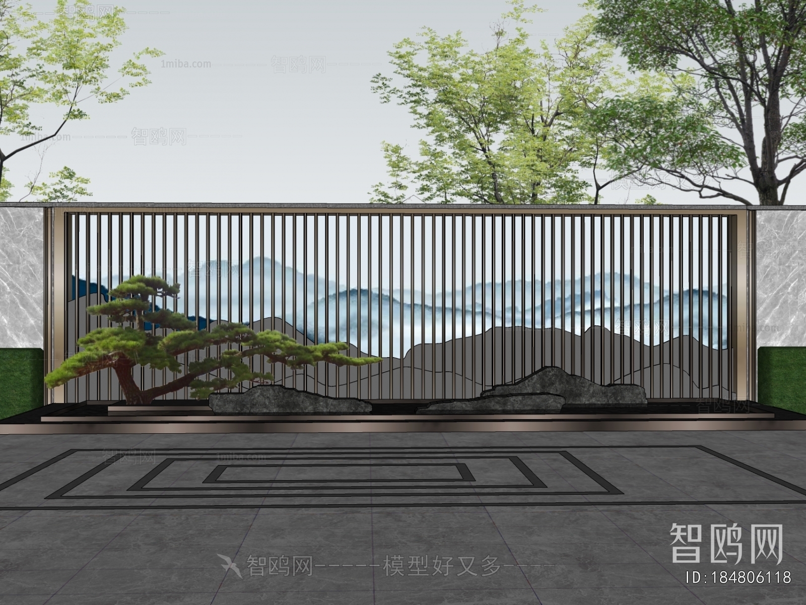 New Chinese Style Landscape Wall