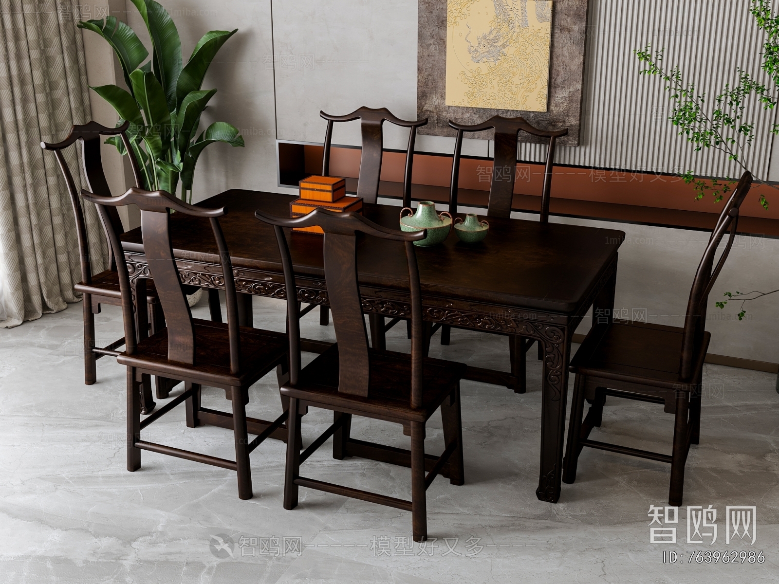 New Chinese Style Dining Table And Chairs