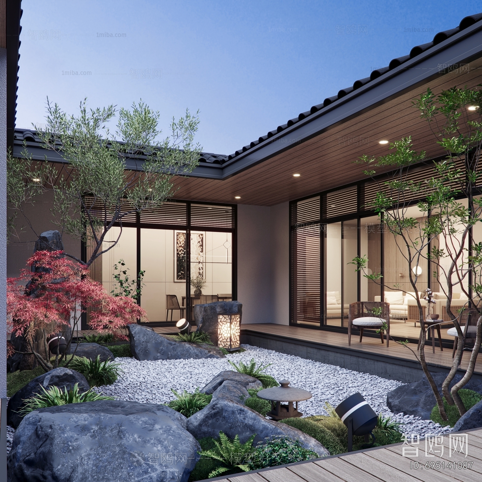 New Chinese Style Courtyard/landscape