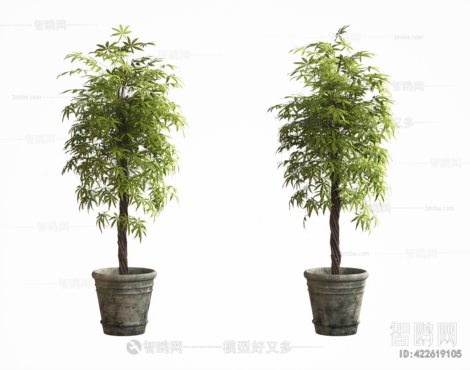 侘寂风落地绿植盆栽