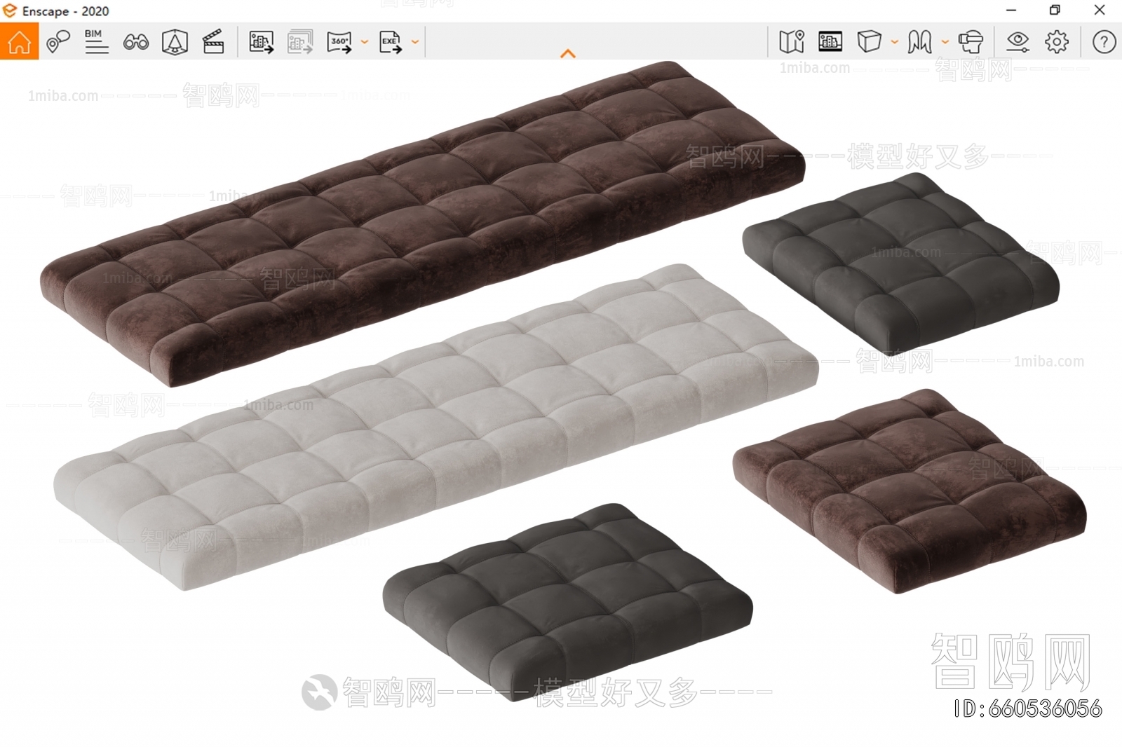 Modern Cushion sketchup Model Download - Model ID.660536056 | 1miba