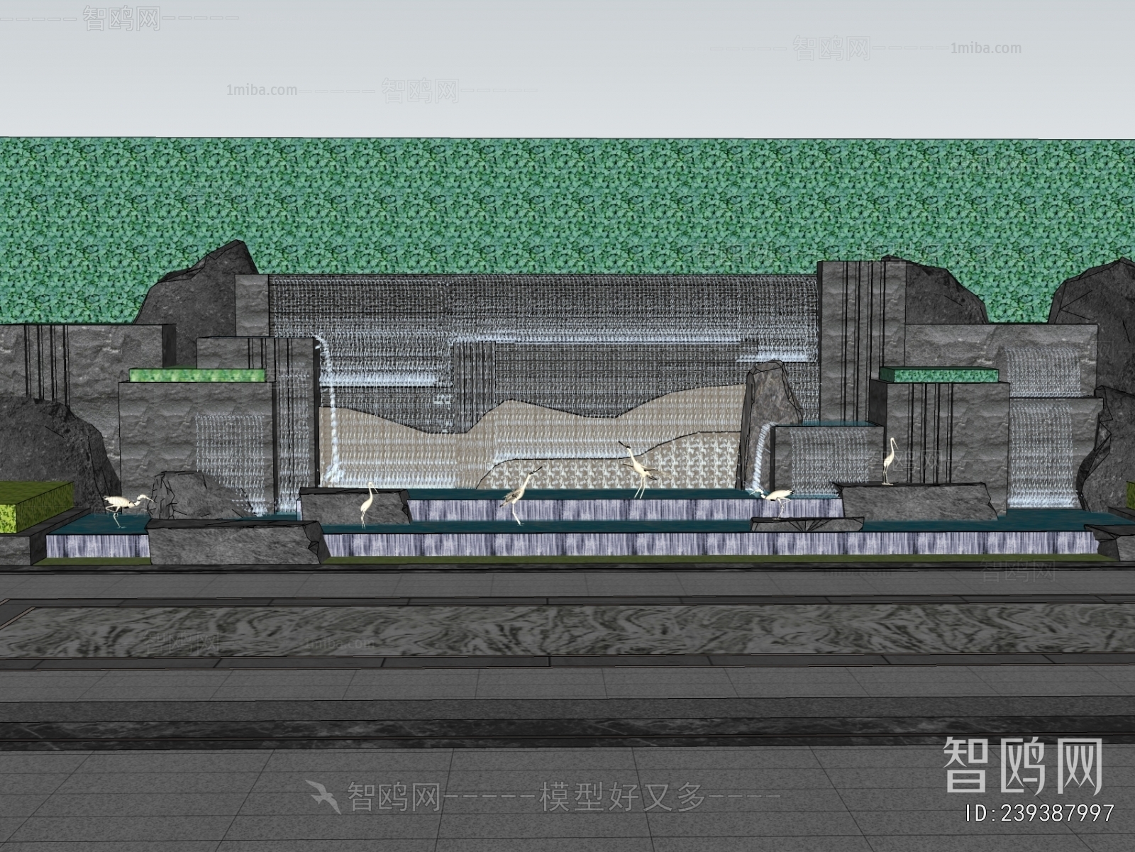 New Chinese Style Landscape Wall