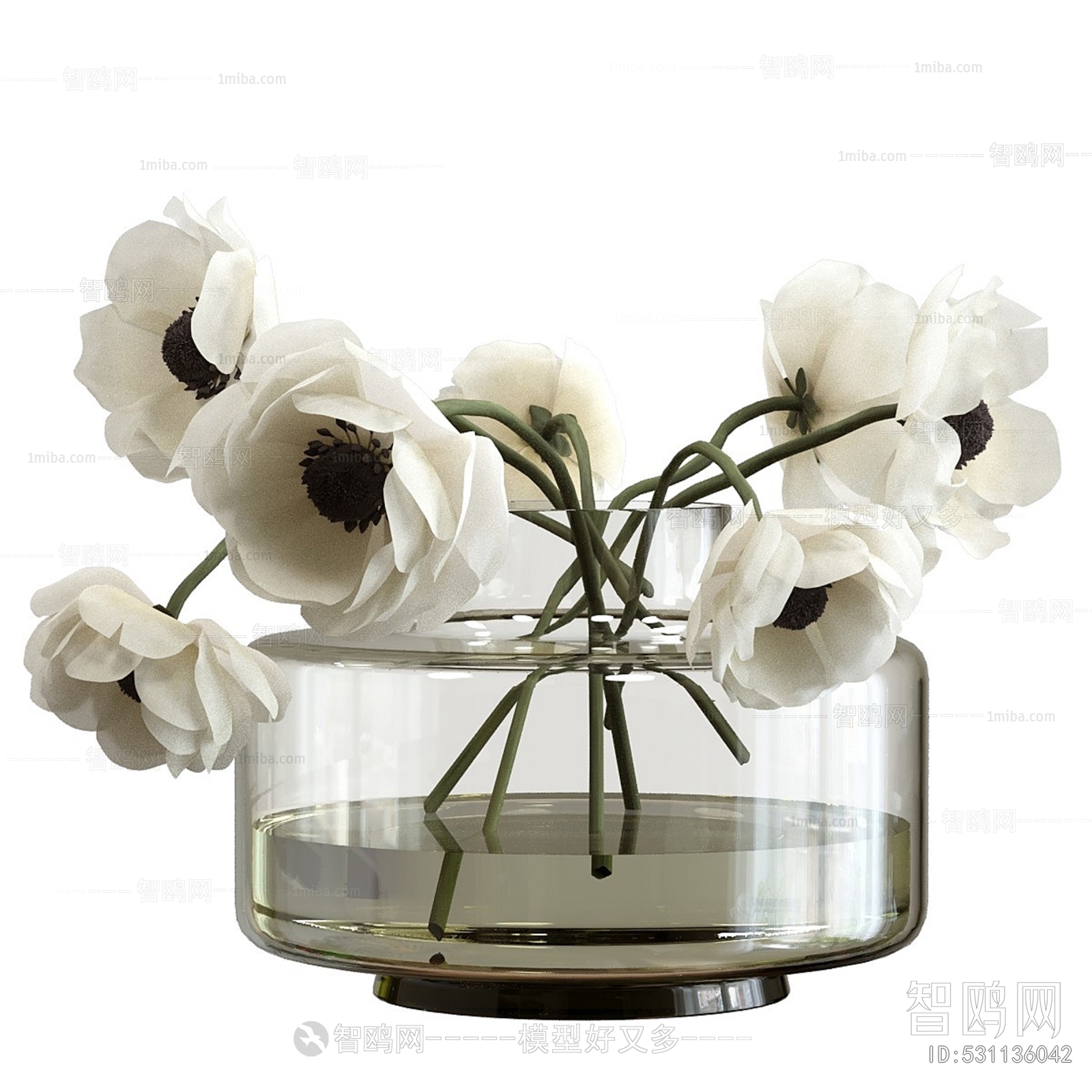 现代海葵花束 花瓶摆件
