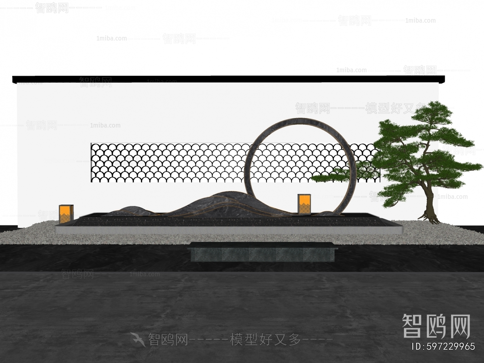 New Chinese Style Landscape Wall