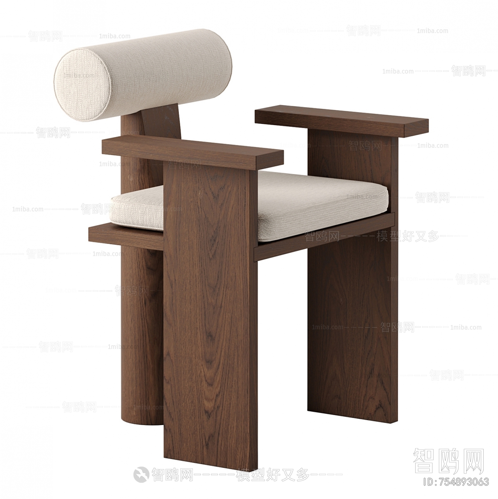 现代实木休闲椅