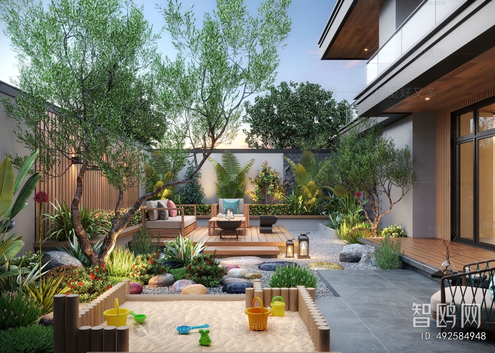 Modern Courtyard/landscape