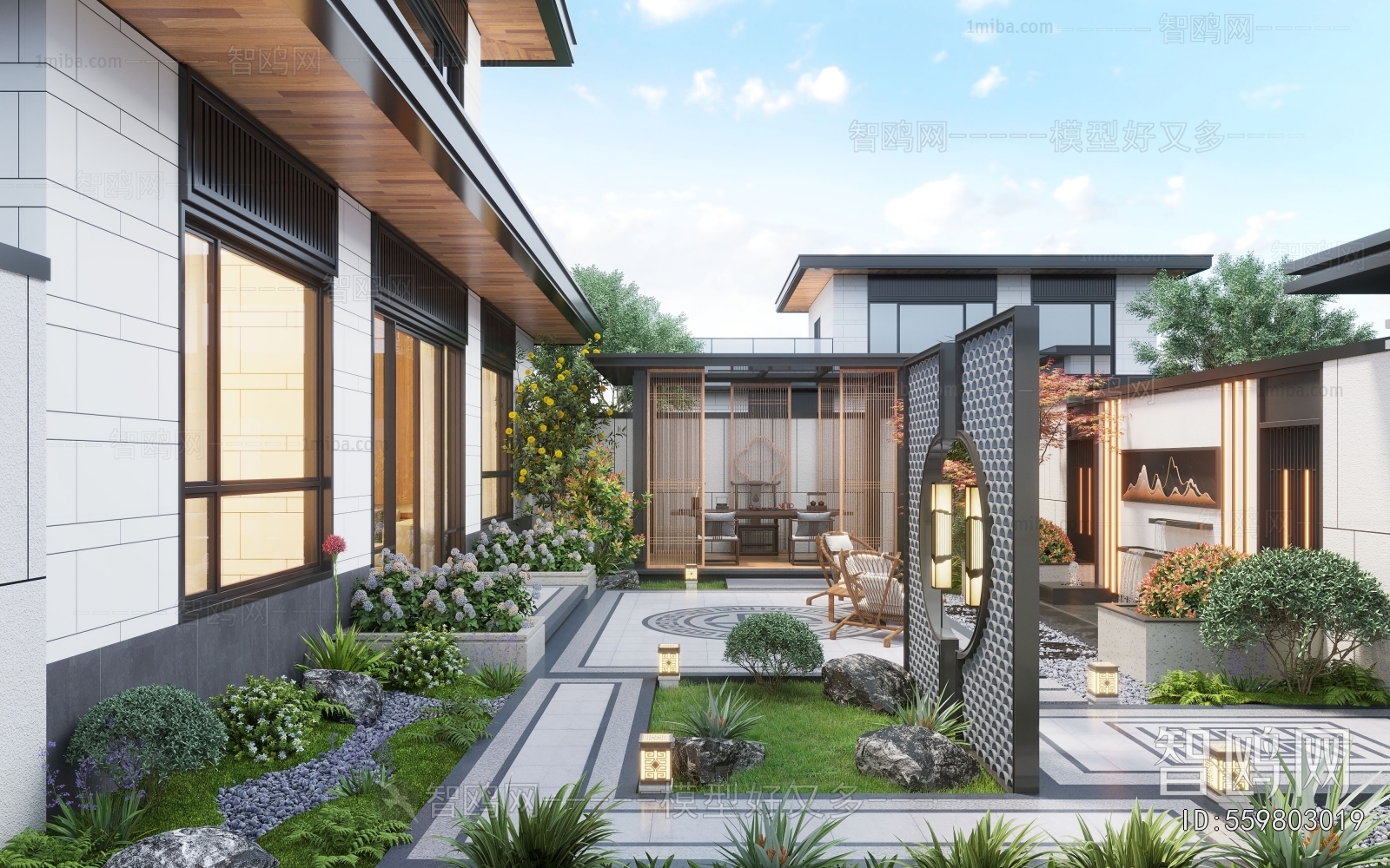 New Chinese Style Courtyard/landscape