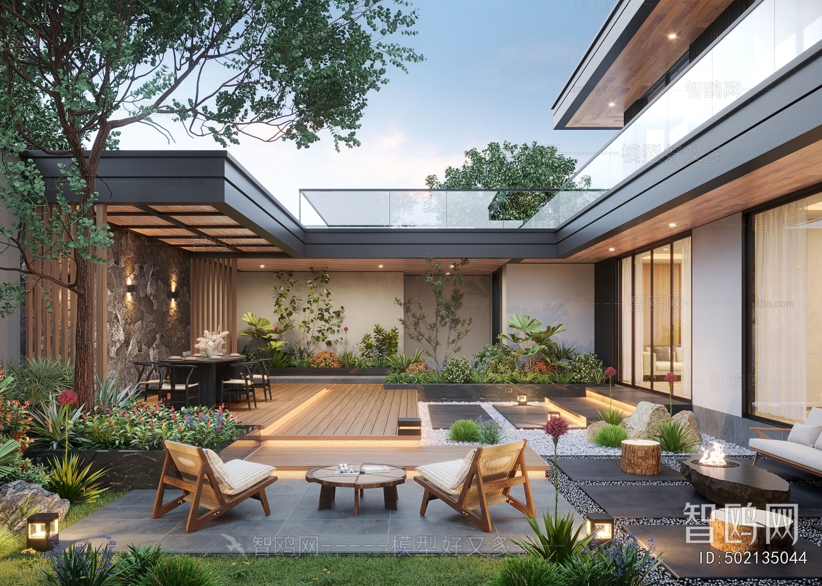 Modern Courtyard/landscape