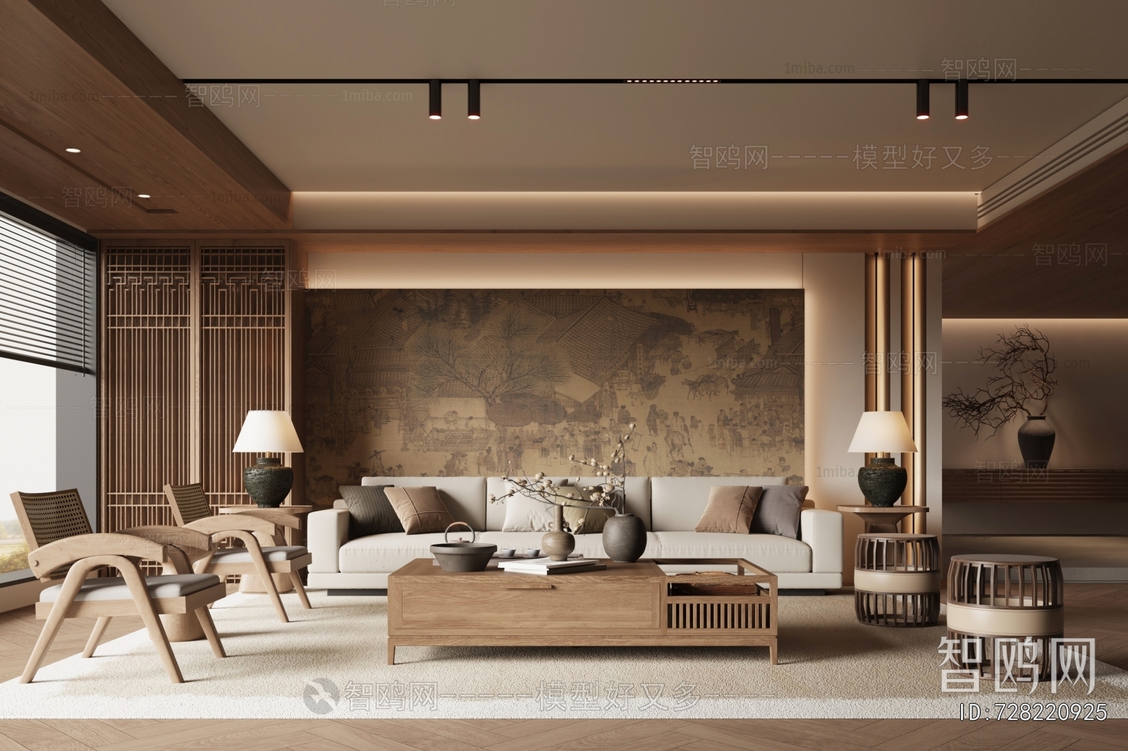 New Chinese Style A Living Room