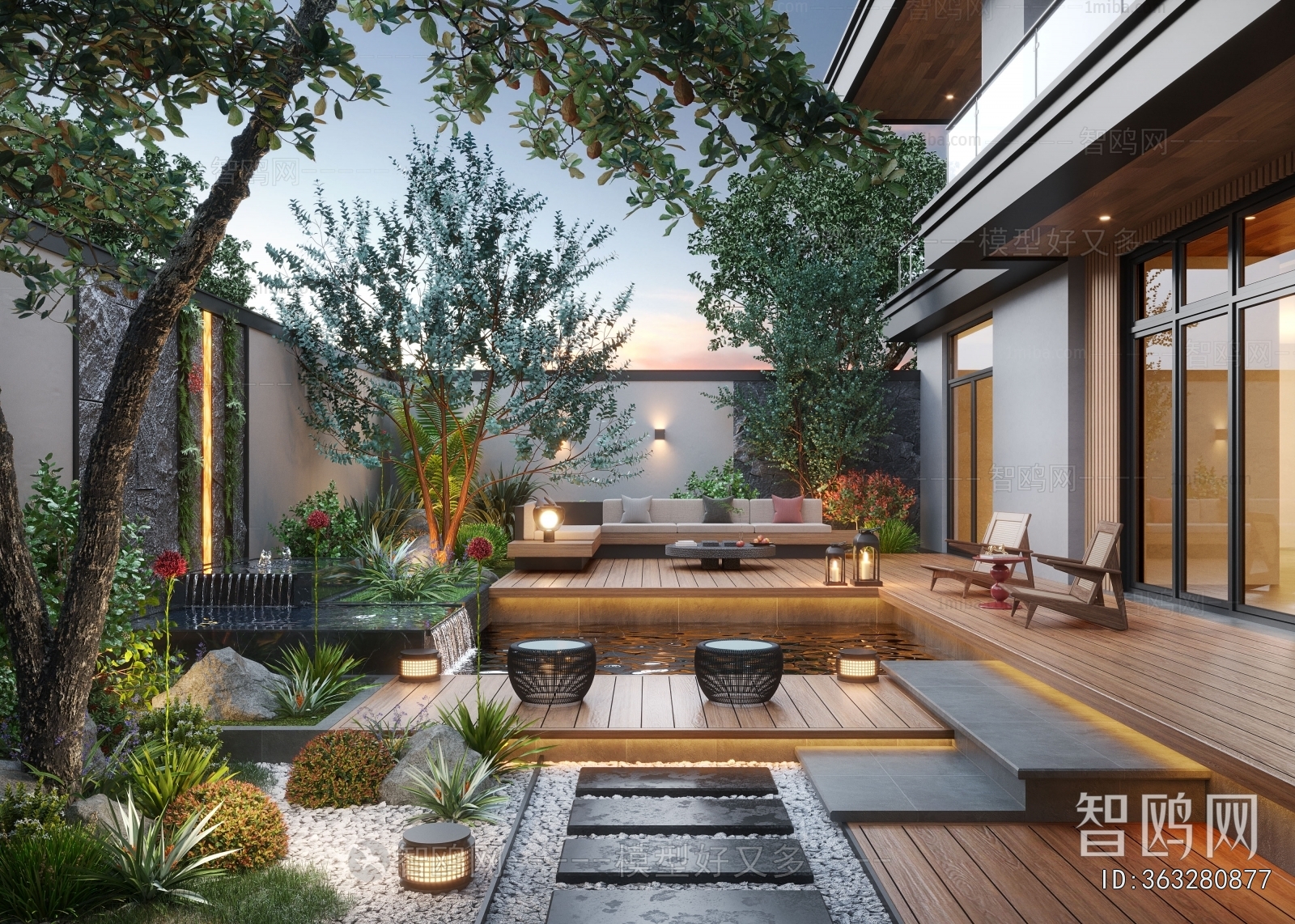 Modern Courtyard/landscape