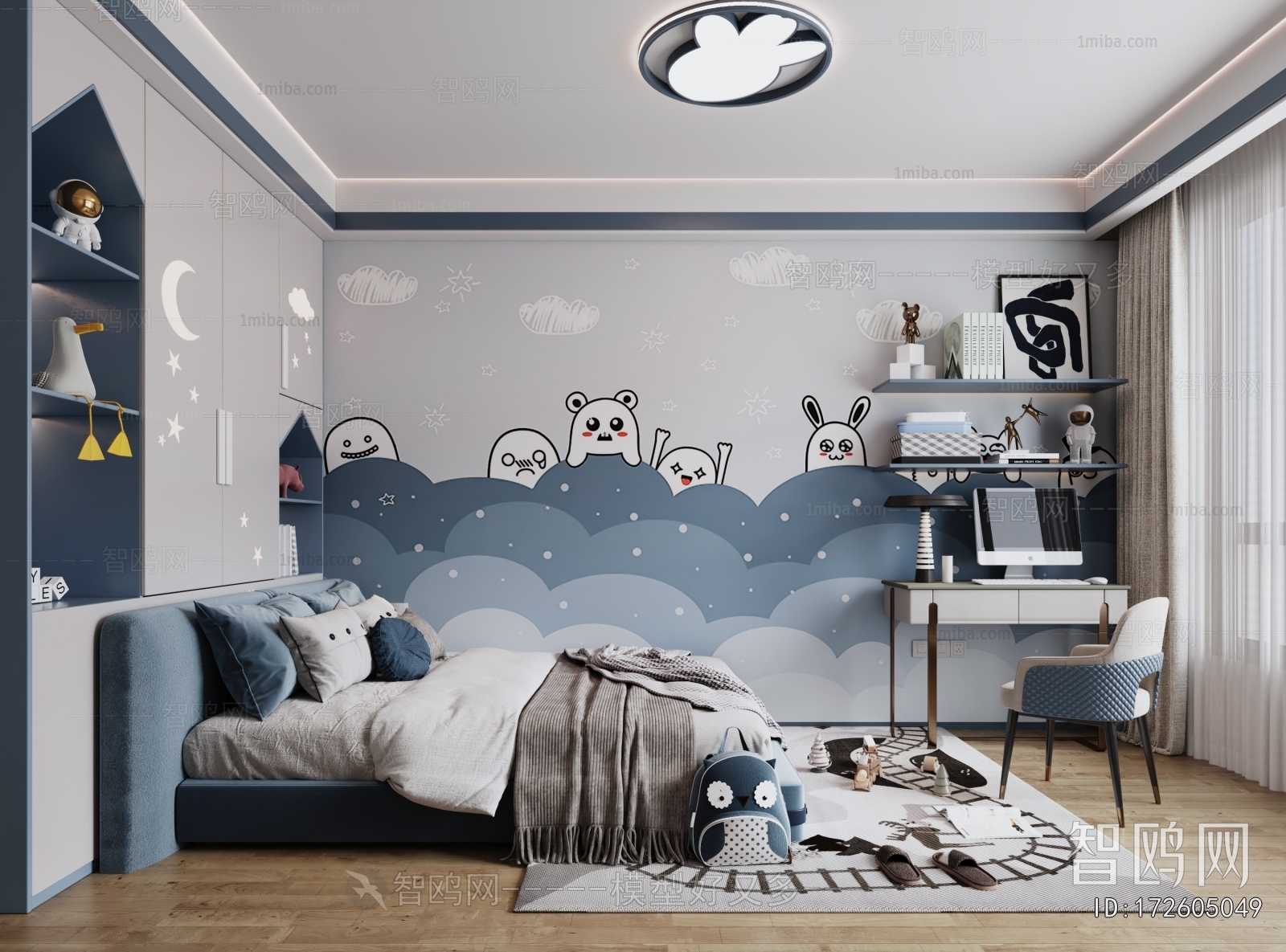 Modern Boy's Room And Son's Room