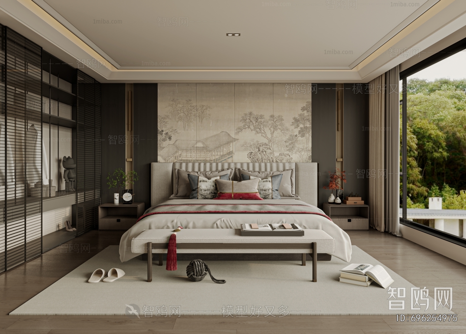 New Chinese Style Bedroom