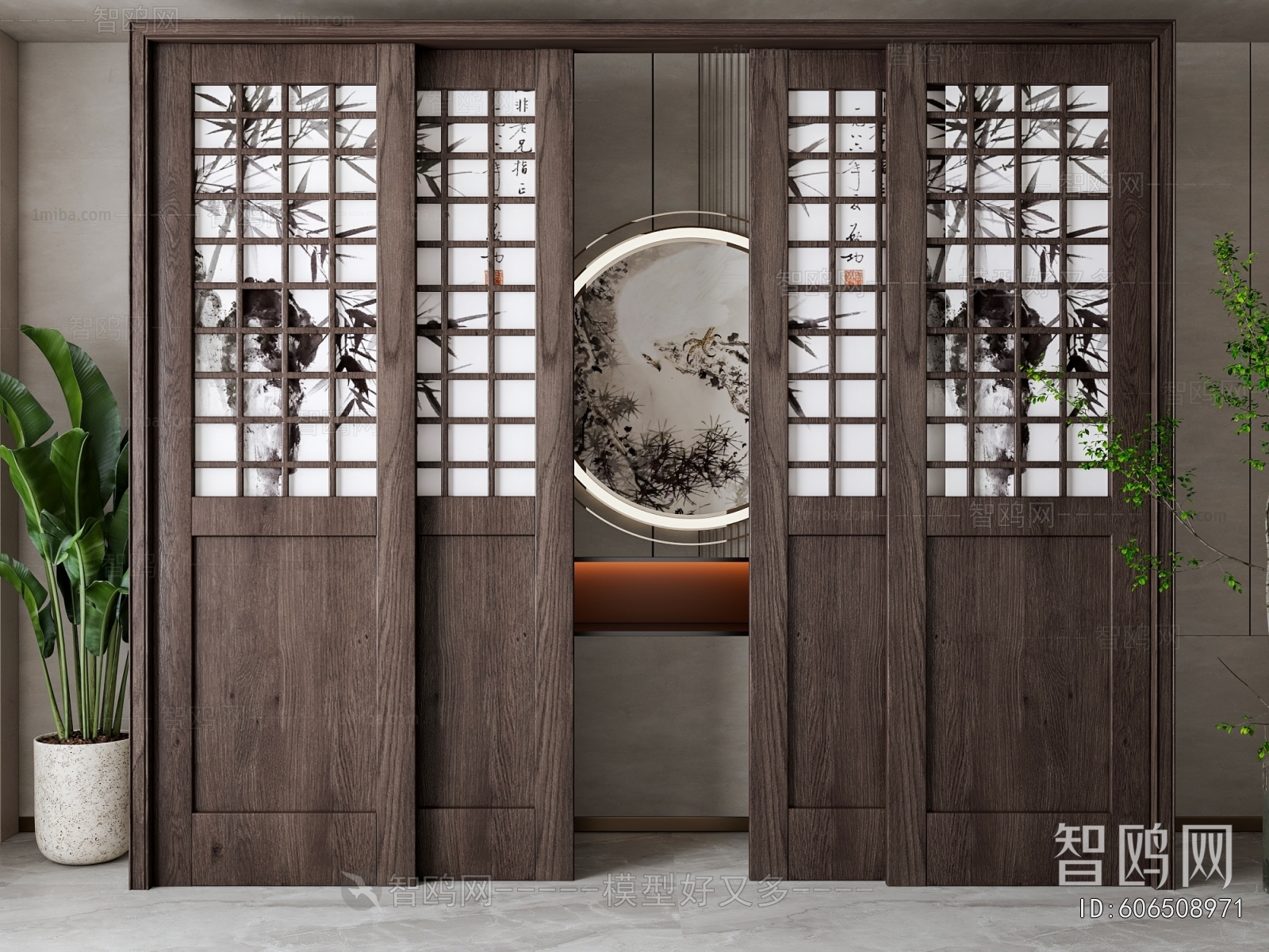 New Chinese Style Sliding Door