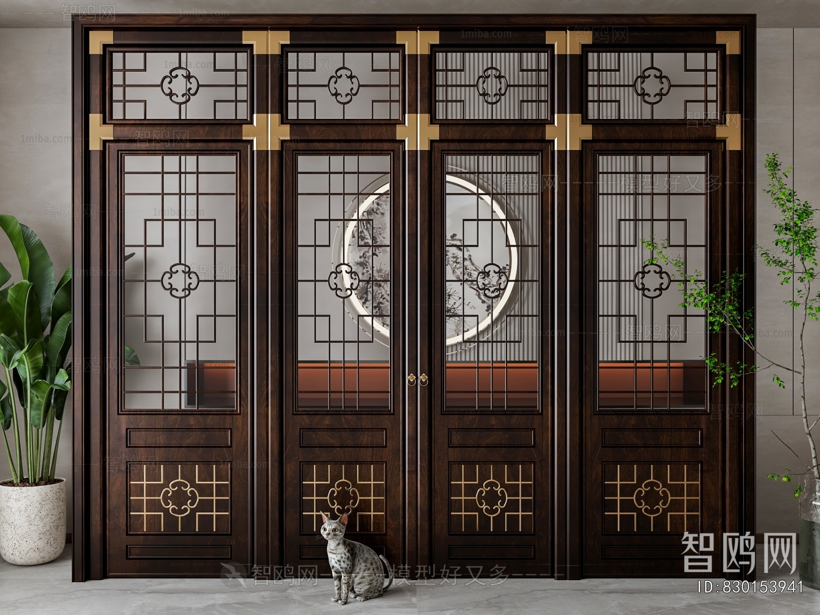 New Chinese Style Double Door