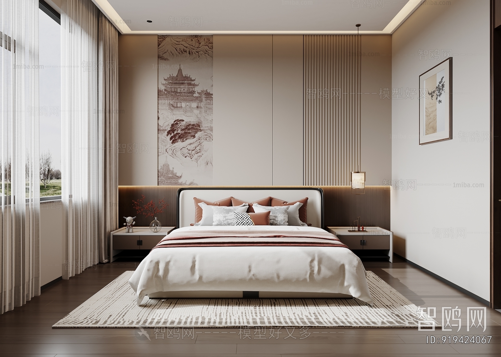 New Chinese Style Bedroom