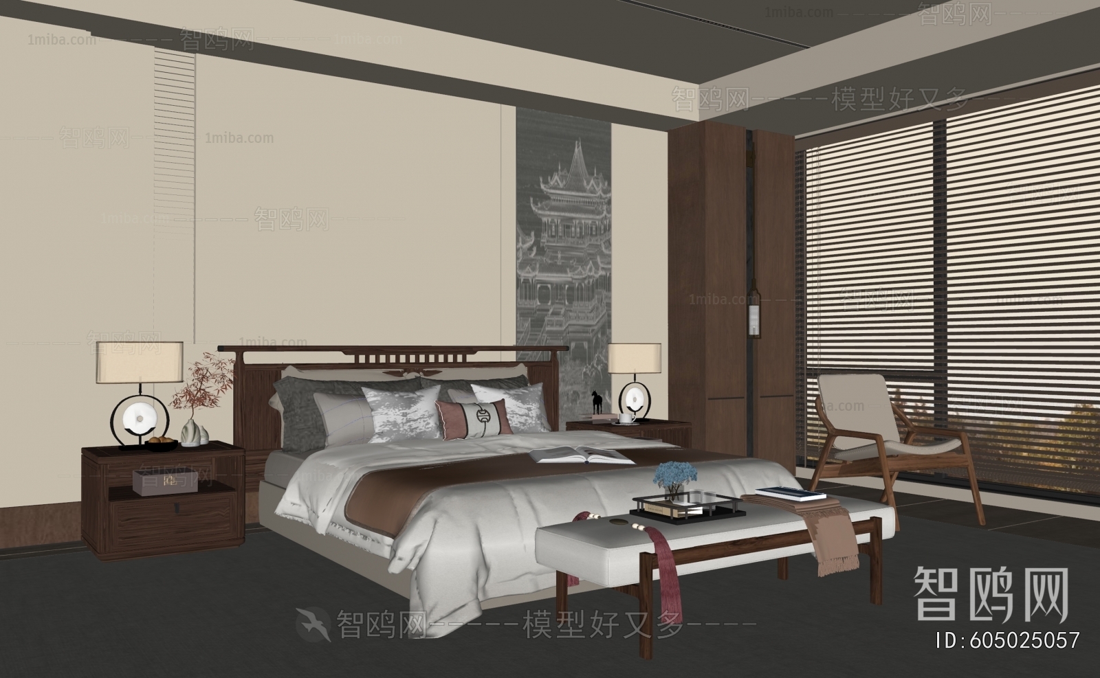 New Chinese Style Bedroom