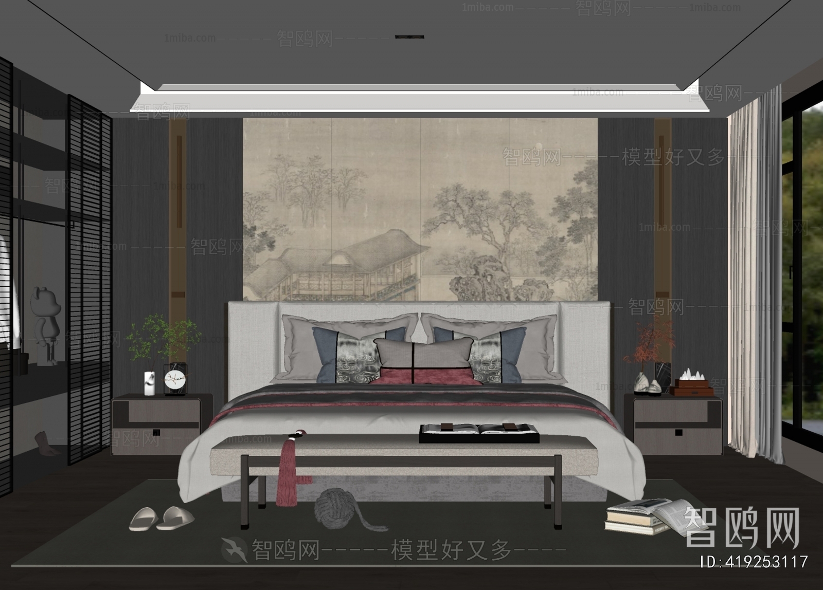 New Chinese Style Bedroom