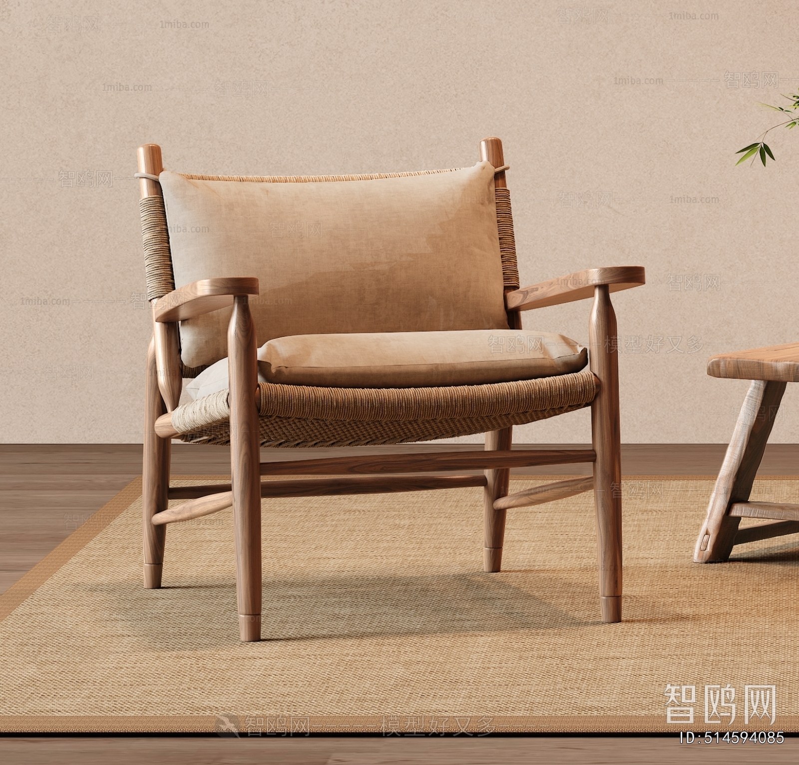 Wabi-sabi Style Lounge Chair