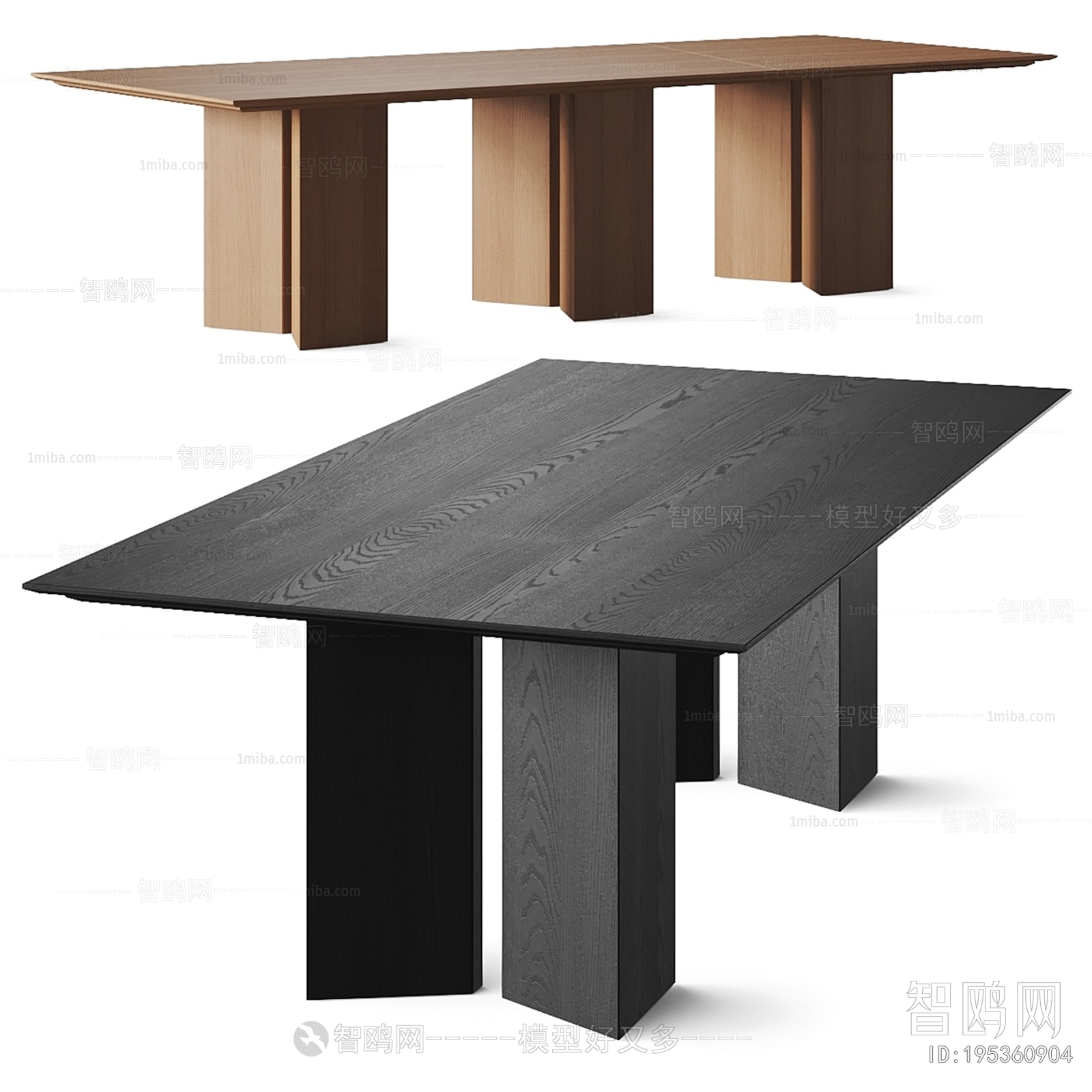 现代实木餐桌