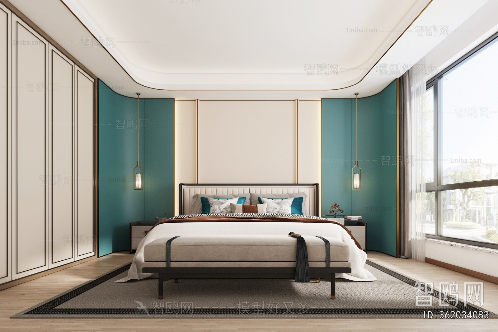 New Chinese Style Bedroom