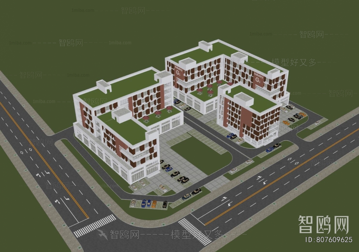 Modern Architectural Bird's-eye View Planning