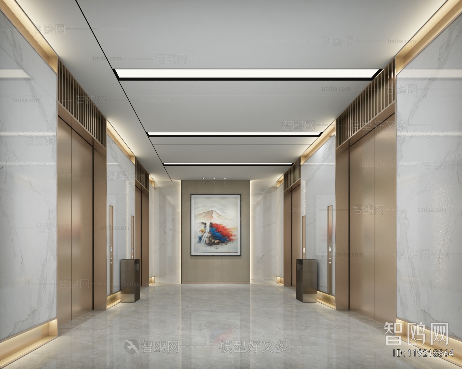 Modern Office Elevator Hall