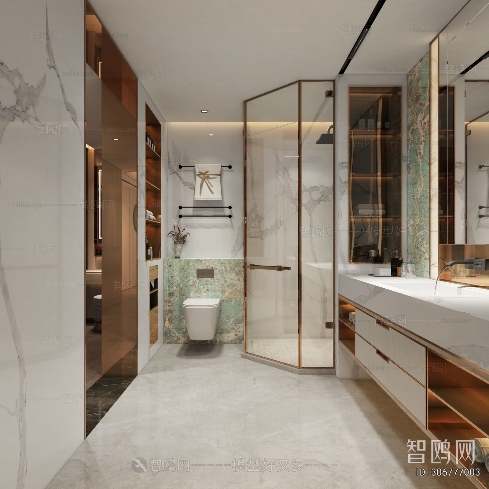 新中式轻奢卫生间浴室