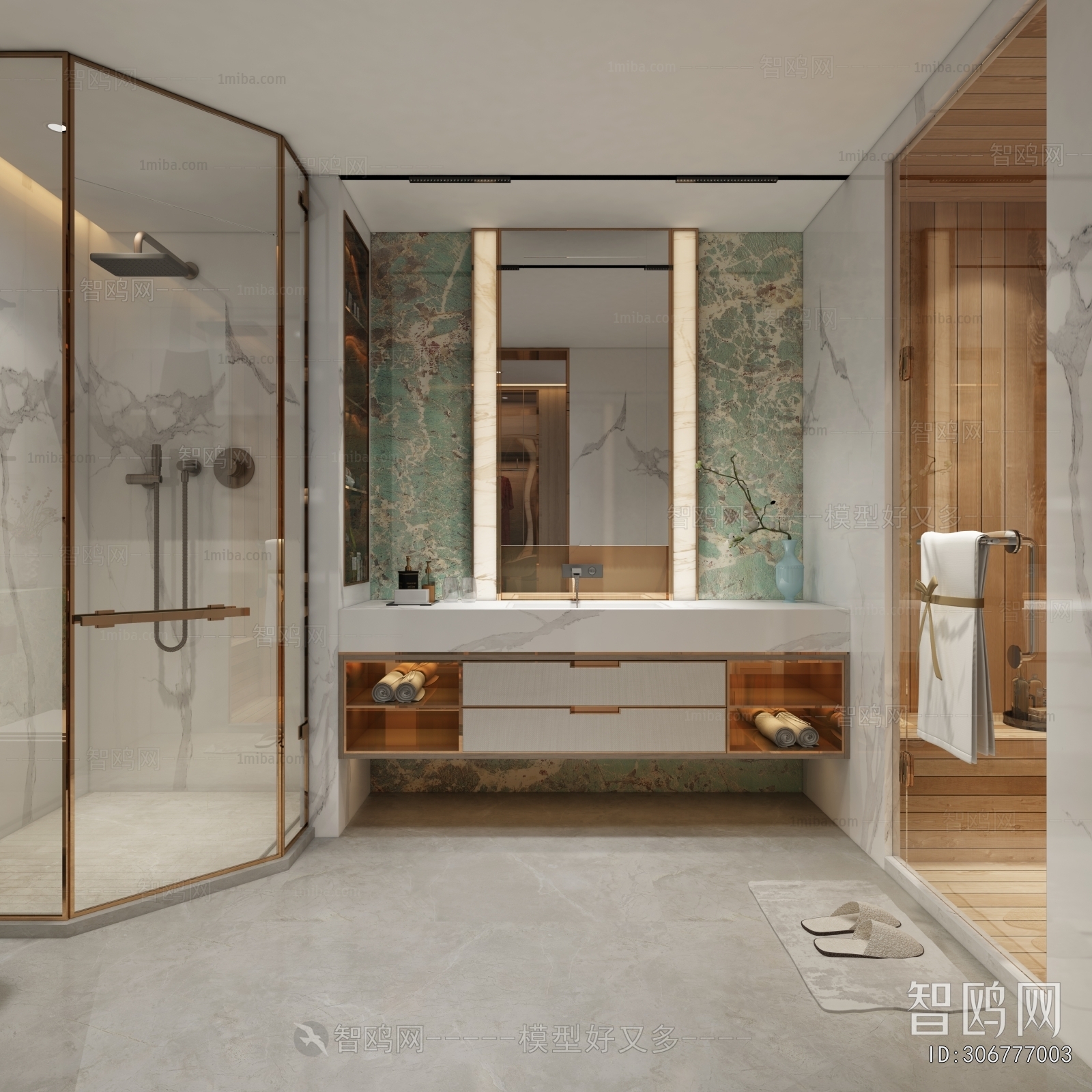 新中式轻奢卫生间浴室